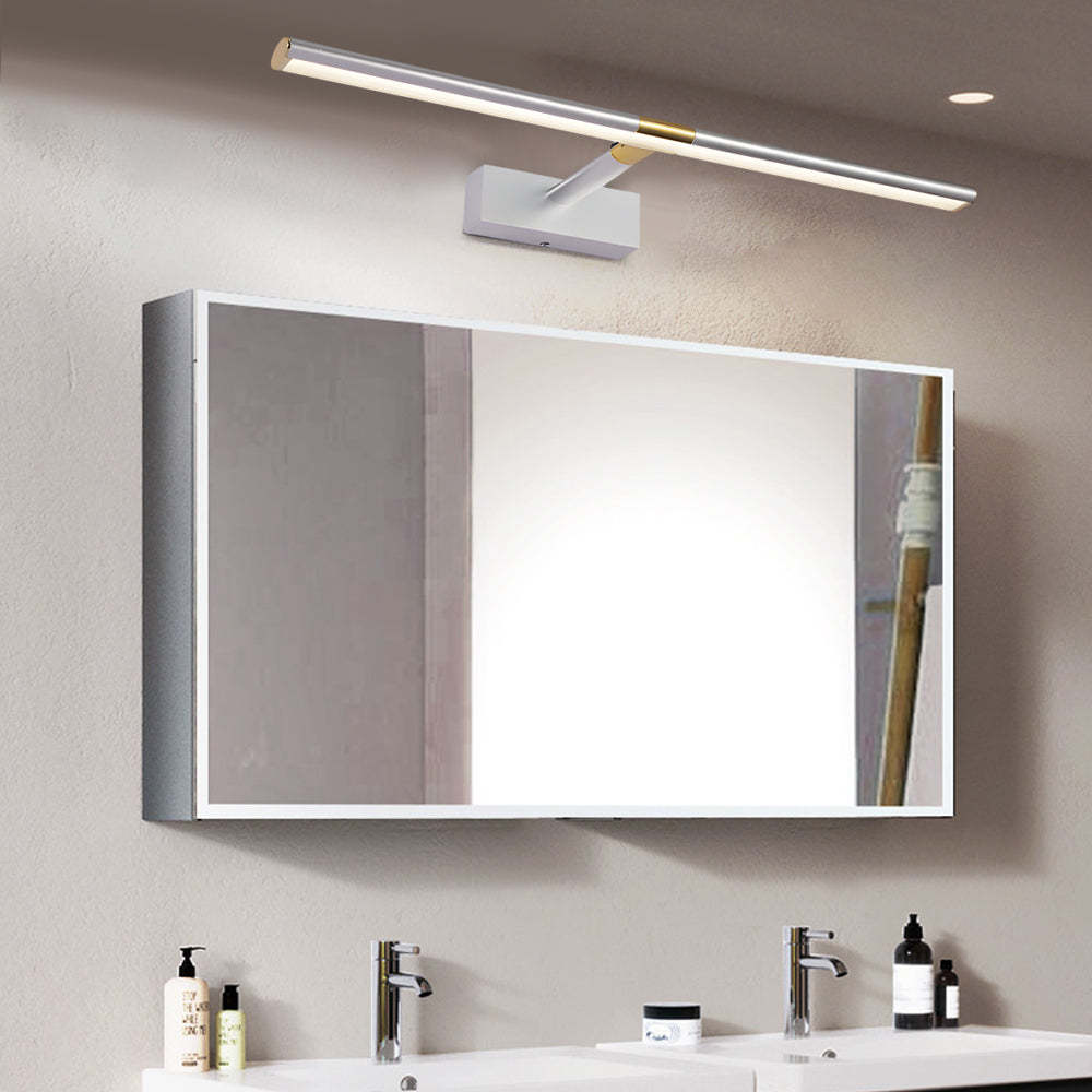 Retractable LED Bathroom Vanity Light with Adjustable Rod and Matte Finish-Lighom