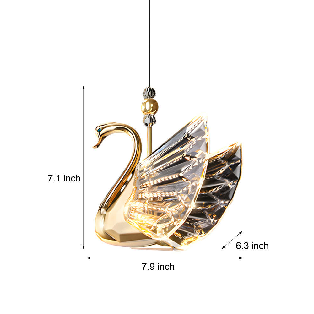 Zinc Acrylic Swan LED Minimalist Pendant Light