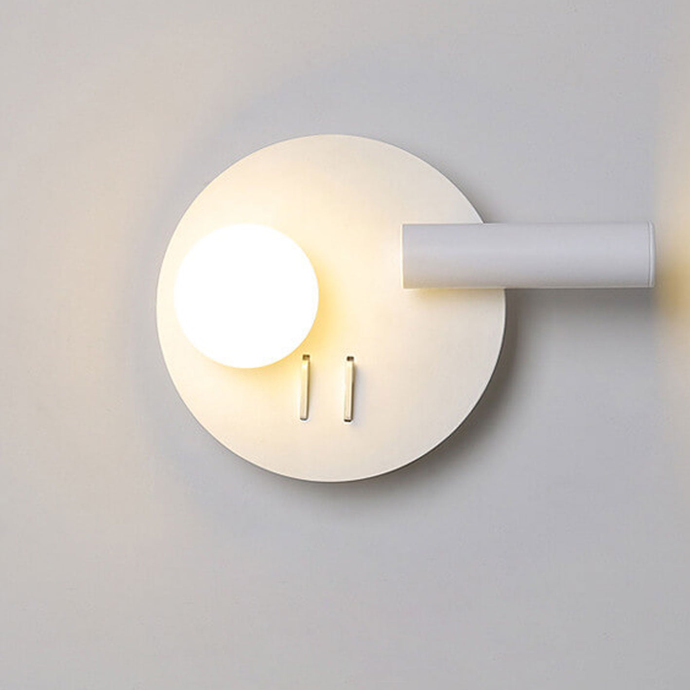 Nordic Round Square Acrylic Iron LED Reading Wall Sconce