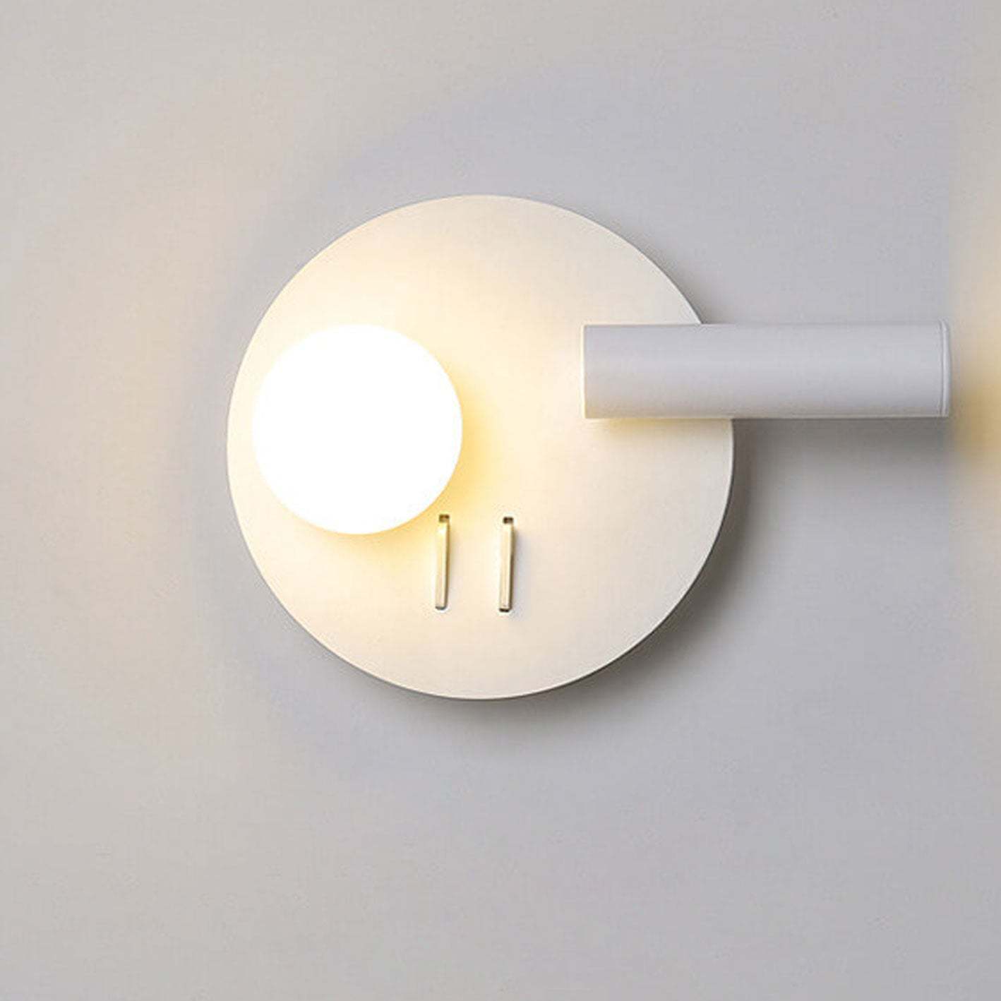 Nordic Round Square Acrylic Iron LED Reading Wall Sconce