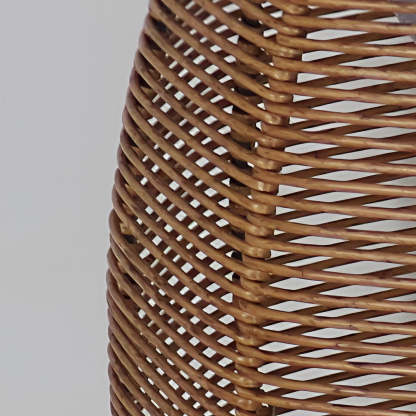 Rattan Lantern Shaped LED Waterproof Portable Modern Outdoor Floor Lamp-Lighom