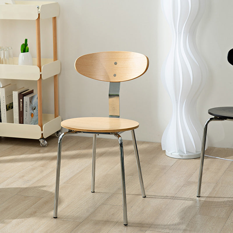Scandinavian Oil-Waxed Wood Leather Dining Chair