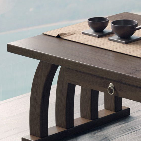 Chinese Rectangular Bamboo Fiberboard Coffee Table