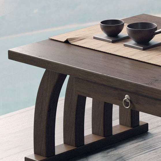 Chinese Rectangular Bamboo Fiberboard Coffee Table