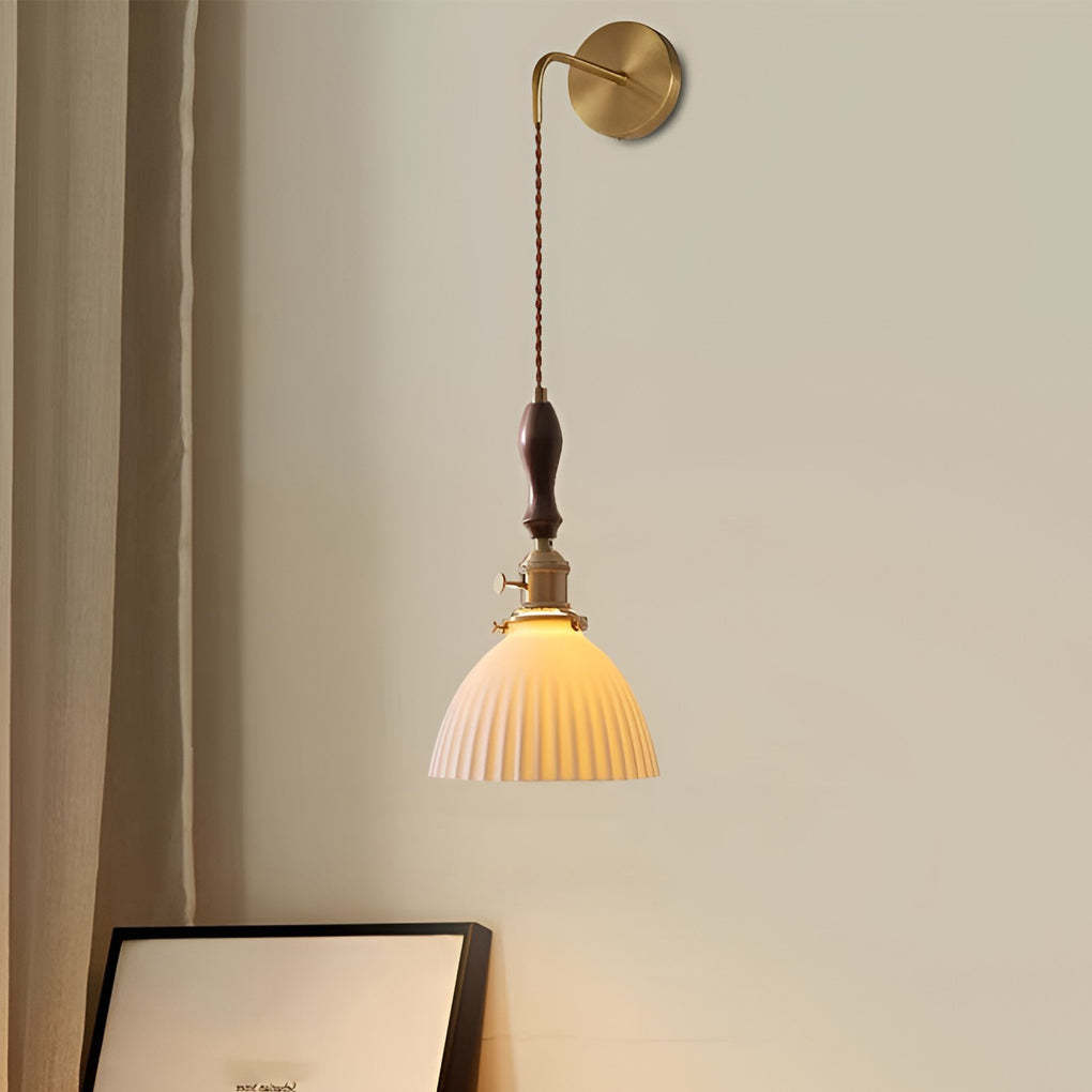 Ceramic Copper 12W Nordic Plug-In Wall Lamp