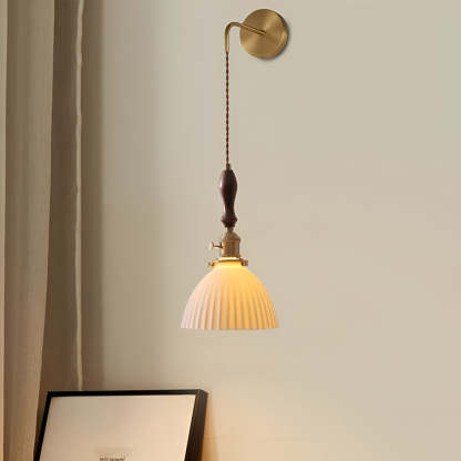 Ceramic Copper 12W Nordic Plug-In Wall Lamp