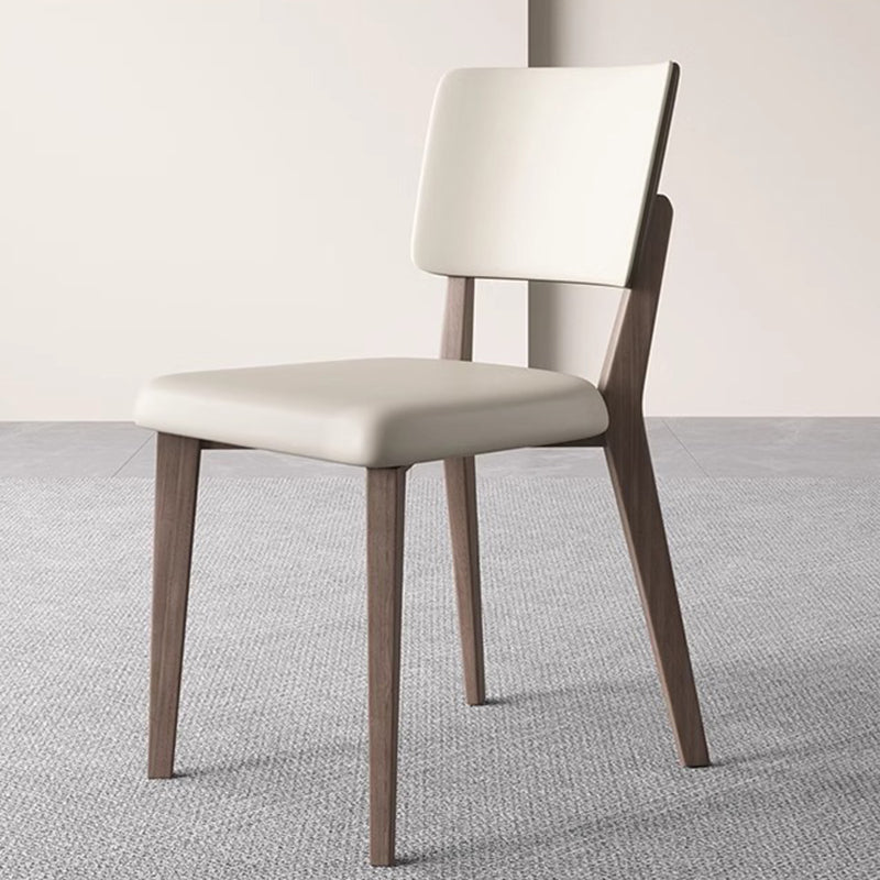 Nordic Leather Solid Wood Dining Chair
