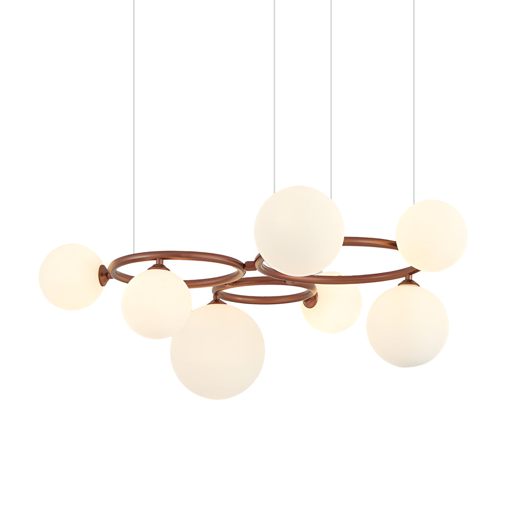 5/7/9-Light Glass Ball Circular Contemporary Chandelier