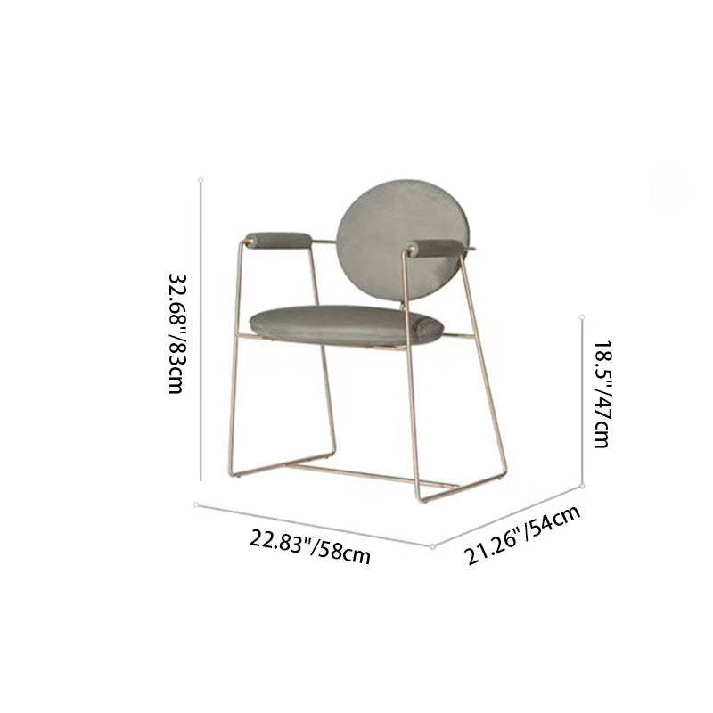 Scandinavian Microfiber Leather Round Dining Chair — Microfiber Leather / Mixed Colors
