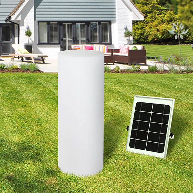 Minimalist Solar Cylinder LED Ground Plug Light