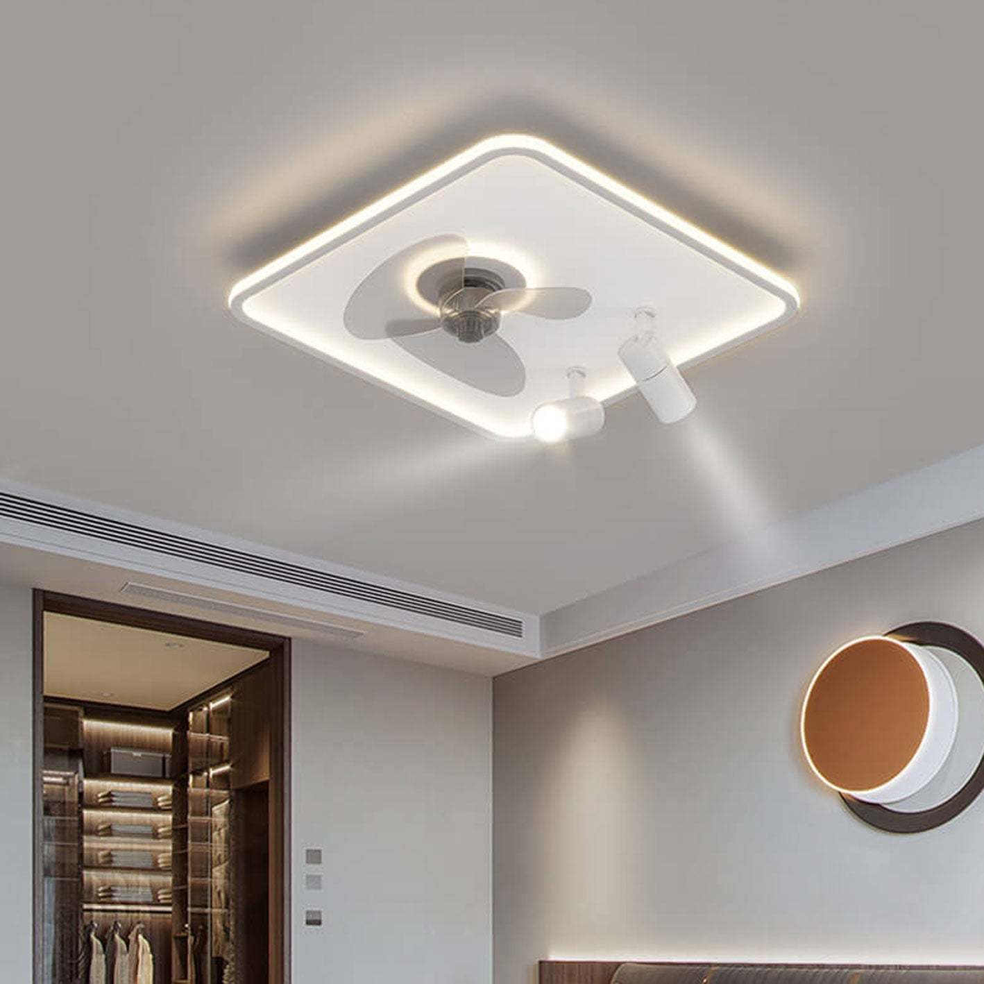 Minimalist Ultra-Thin Flush Mount Ceiling Fan