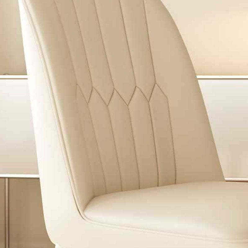 Modern Microfiber Leather Steel Dining Chair