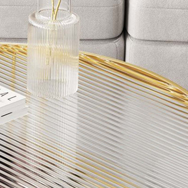 Modern Tempered Glass 2-Tier Coffee Table