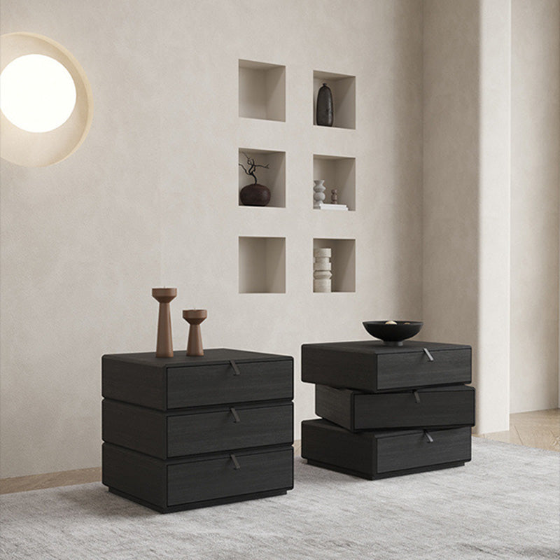 Nordic Wood Rotatable 3-Drawer Nightstand