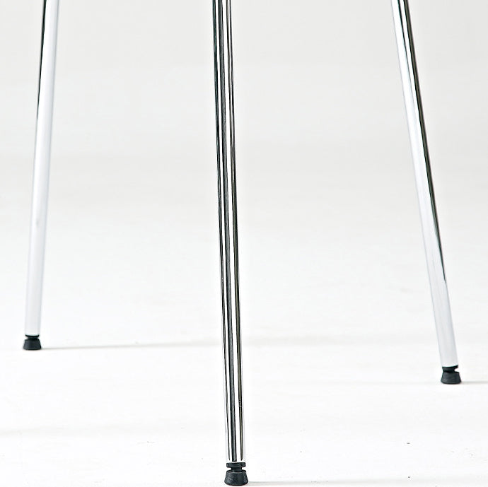 Hollow Back Metal Dining Chair — Black