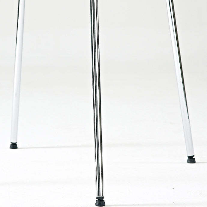 Hollow Back Metal Dining Chair — Black