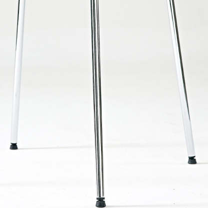 Hollow Back Metal Dining Chair — Black