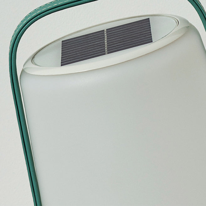 Minimalist Solar Leather Lantern Light