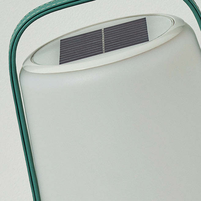 Minimalist Solar Leather Lantern Light