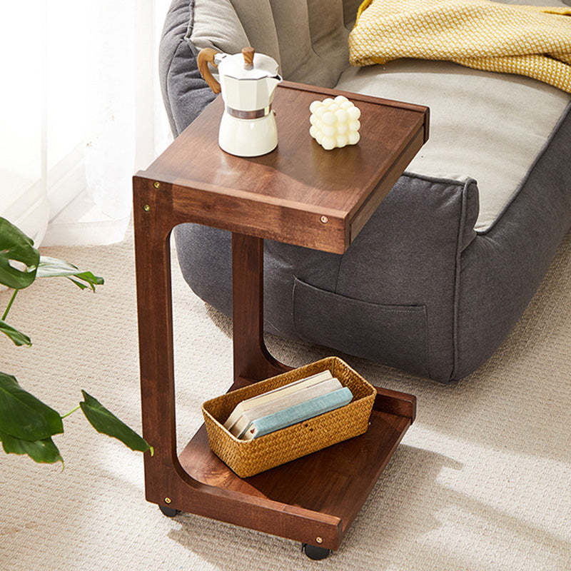 Minimalist Wood Side Table 2-Tier