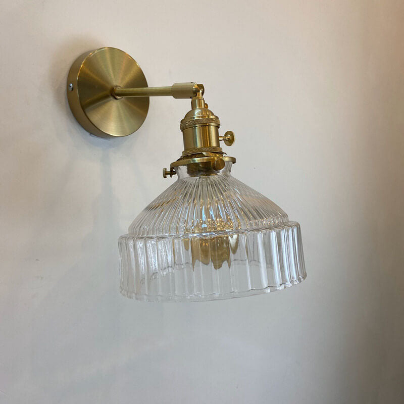 Nordic Dome Glass Brass Wall Sconce