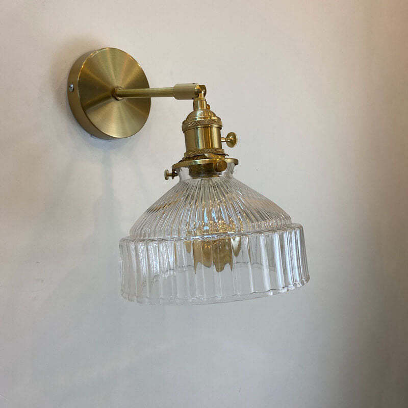 Nordic Dome Glass Brass Wall Sconce