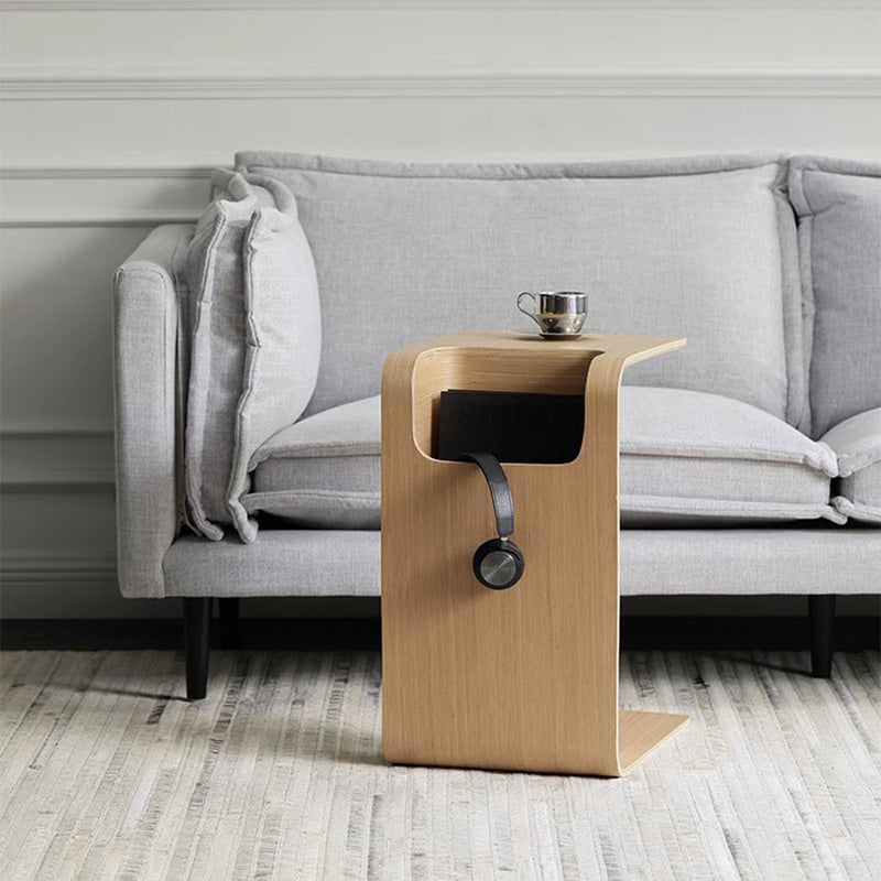Minimalist Rectangular Wood Storage Coffee Table