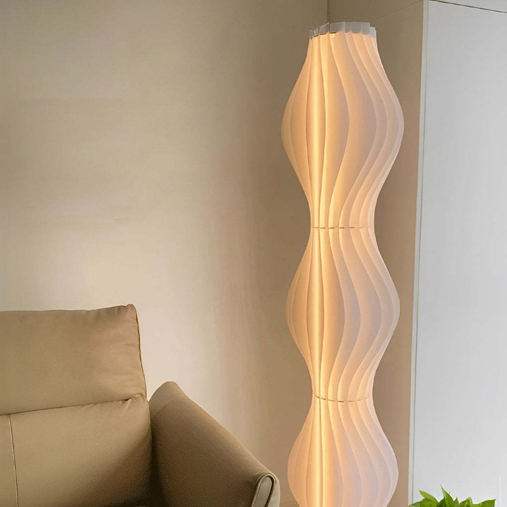 Modern Coastal LED Wavy Floor Lamp-Lighom