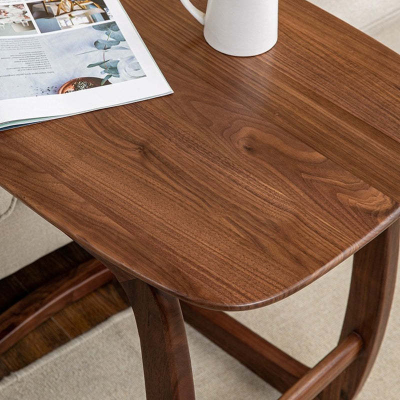 Nordic C-Shape Walnut Ash Wood End Table