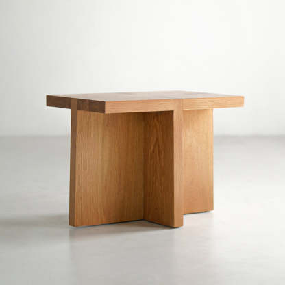 Japanese White Oak 3-Leg Side Table
