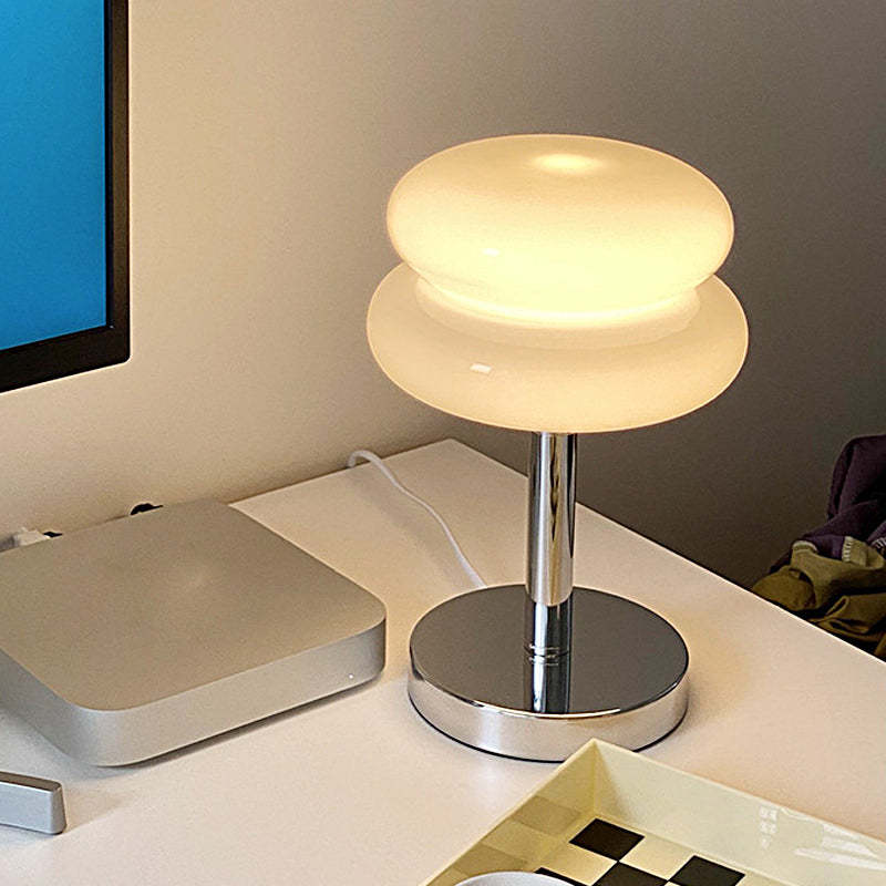 USB Glass Burger Warm Modern Table Lamp