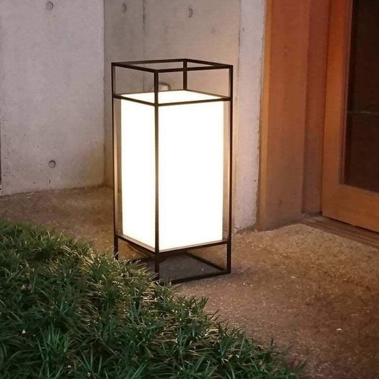 Japanese Tatami Rectangular Iron Fabric Floor Lamp