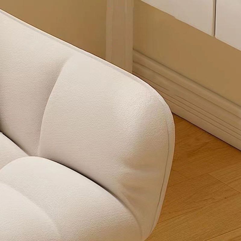 Minimalist Velvet Leather Rotatable Vanity Stool — Sponge / PU Leather / Gray