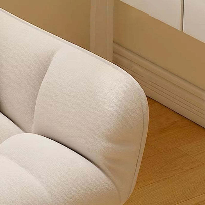 Minimalist Velvet Leather Rotatable Vanity Stool — Sponge / PU Leather / Gray