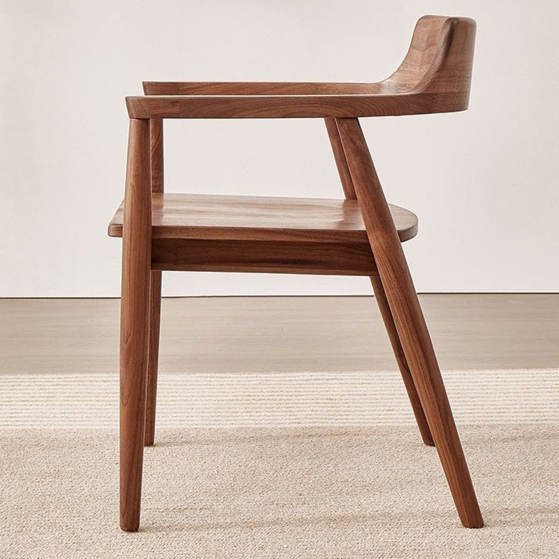 Nordic Ash Wood Curved Dining Chair