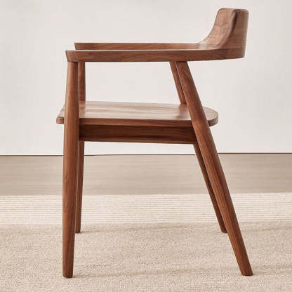 Nordic Ash Wood Curved Dining Chair