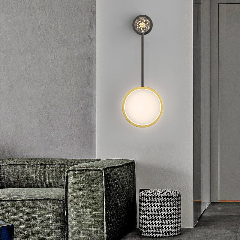 Creative Rings Stars Three Step Dimming Modern Wall Lamp with Spotlights-Lighom