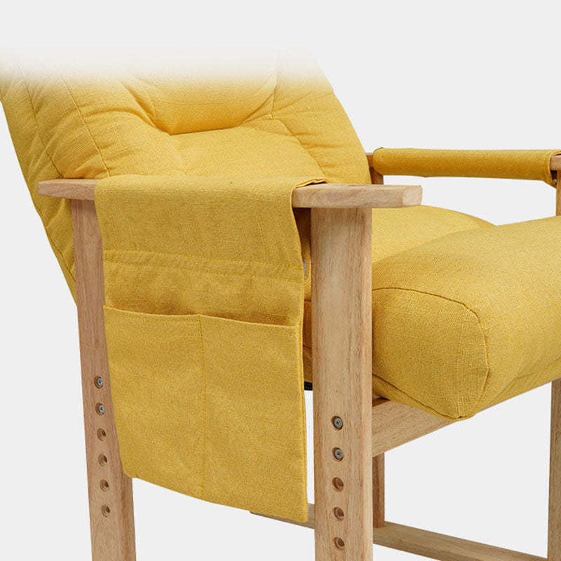 Nordic Fabric Wood Accent Chair