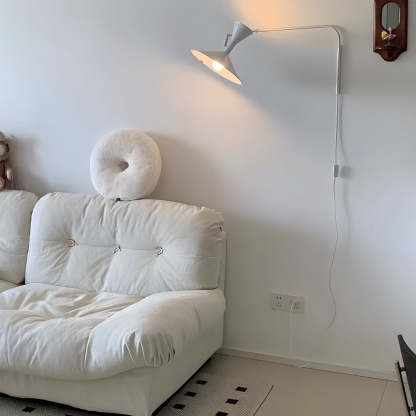 Marseille Swing Arm Wall Lamp Adjustable Long Metal Arm Trumpet Sconce-Lighom