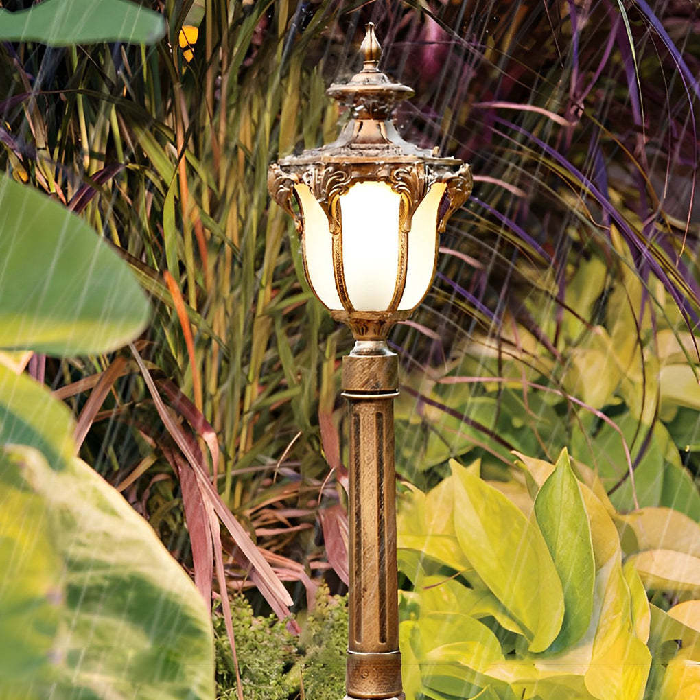 Traditional European-Style LED Outdoor Pathway Lamp Post - Durable & Waterproof-Lighom