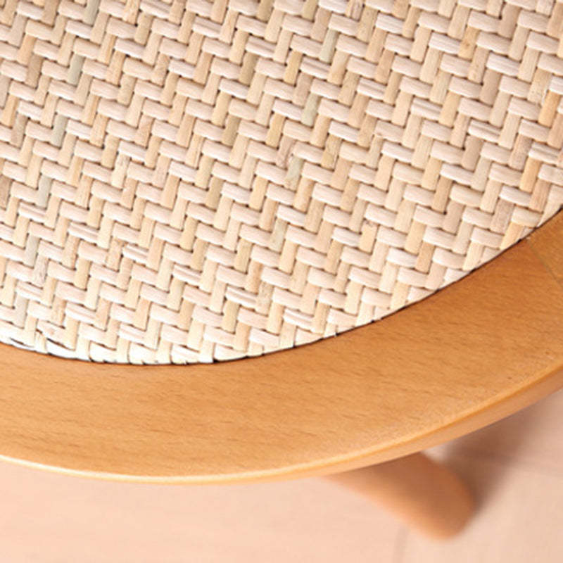 Vintage Rattan Woven Wooden Dining Chair — Walnut / Rattan