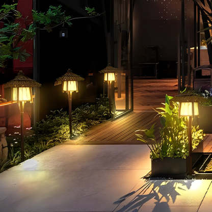 Rustic Bamboo E27 Landscape Warm Lights For Pergola Hanging Lighting Or Path Lighting-Lighom
