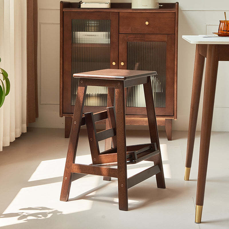 Minimalist Wooden Backless Bar Stool