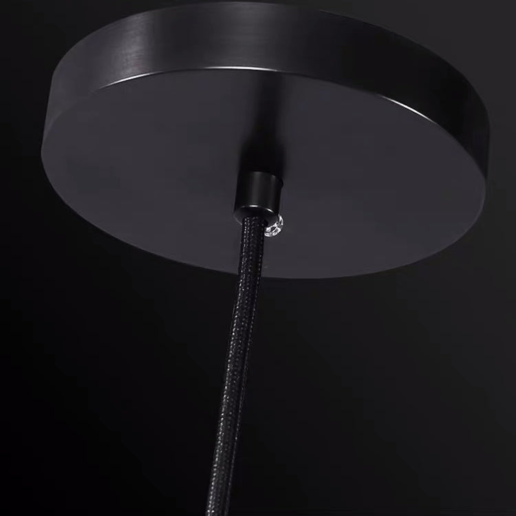 Contemporary Curve Crystal Brass Pendant Light