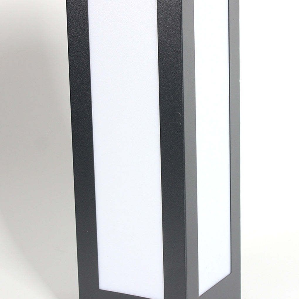 Modern Black Solar Bollard Waterproof LED Outdoor Light