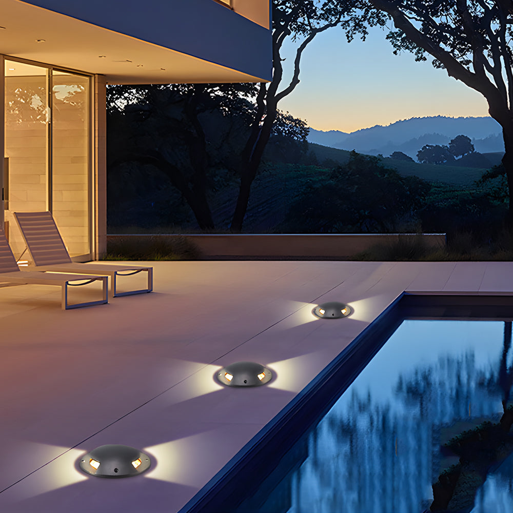 Outdoor Waterproof Horizontal Deck Stair Ground Lights Side-Emitting Low Voltage Step light for Pathways & Stairs-Lighom