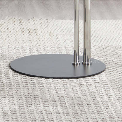 Minimalist Saddle Leather Round Side Table Storage