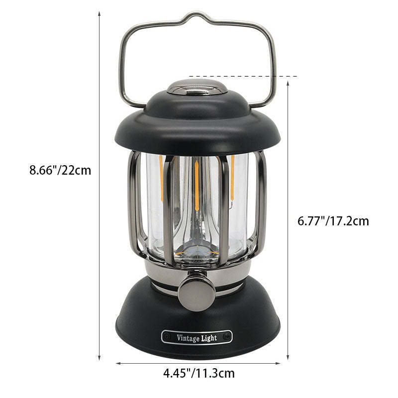 Minimalist Cylindrical Iron USB Camping Light