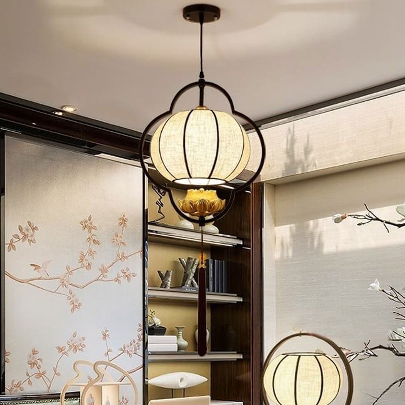 Chinese Retro Luxury Wrought Iron Pendant Light