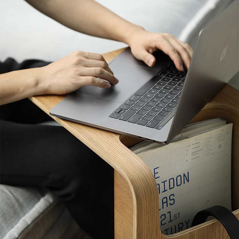 Minimalist Wood Storage End Table